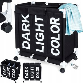 Osztott szennyestartó kosár szelektív hulladékgyűjtéshez 3 Rekeszes háromrekeszes fürdőszobai 137L