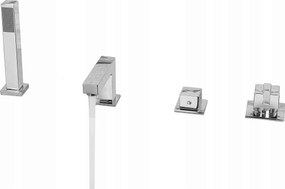 Csaptelep 4 Lyukú/kád Álló Csaptelep Kádkifolyóval Inea Vízesés