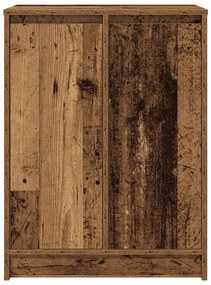 antik fa színű szerelt fa cipőszekrény 57x34x76 cm