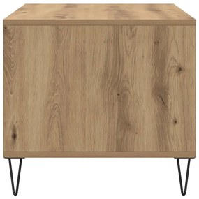 kézműves tölgy színű szerelt fa dohányzóasztal 90x49x45 cm