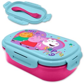 Peppa malac Smile szendvicsdoboz + evőeszköz szett