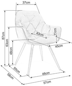 Olíva zöld CHERRY szék műbőrből