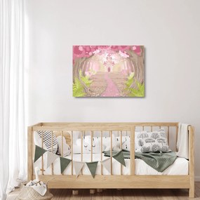 Kép - Utazás a rózsaszín királyságba (üvegen) (70x50 cm)