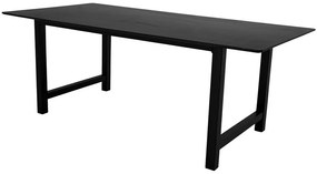 Asztal Dallas 4297Fekete, 75x100x220cm, Közepes sűrűségű farostlemez, Fém
