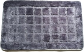 Fürdőszoba szőnyeg kocka sötétszürke 50x80 cm TiaHome
