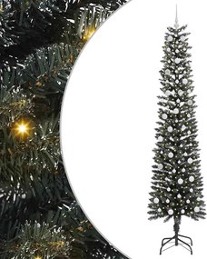 vidaXL Mű karácsonyfa 300 LED-del Zöld 240 cm PVC és Műanyag és Acél