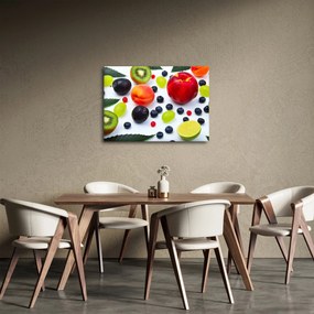 Vízcseppekkel ellátott gyümölcs képe (70x50 cm)