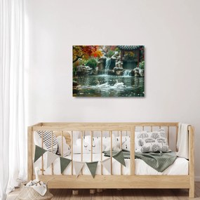 Üveg kép - Ázsiai tó (70x50 cm)