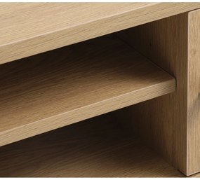 Natúr színű TV-állvány tölgyfa dekorral 120x43 cm Pensacola – Unique Furniture