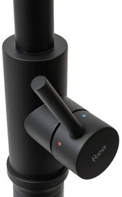 REA-B9147 - FRESH kihúzható zuhanyfejes mosogatócsaptelep, 39,5 cm, matt fekete