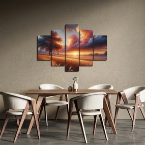 Kép – Naplemente a mezőn (150x105 cm)