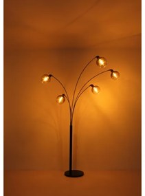 Globo 58228NBS - Állólámpa SEYMOUR 5xE27/40W/230V füstös