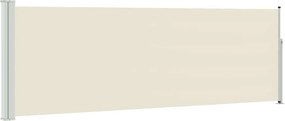 vidaXL krémszínű kihúzható oldalsó teraszi napellenző 100 x 300 cm