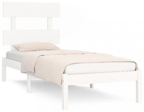 fehér tömör fa ágykeret 100 x 200 cm