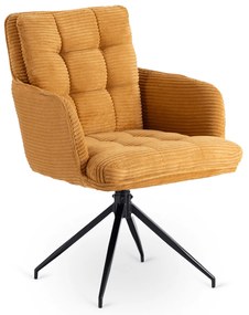 Akita forgó étkezőszék, mustársárga