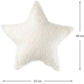 Krémszínű buklé párna gyerek kanapéhoz Star – Wigiwama