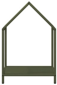 olívazöld hidegen hengerelt acél tűzifatároló 40x25x60 cm