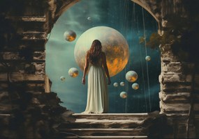 Poszter 66,5x46,5cm Színház a romok portálján