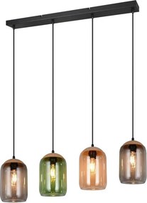 TRIO 364600417 CORK Többágú Függesztett Lámpa Fekete E27 IP20