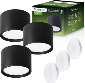 3x Halogén Lámpatest Falra szerelhető Spot Tuba Mennyezeti Led lámpa 8W GX53 4000K