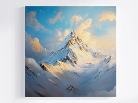 Vászonkép Canvas Tájkép Magas Hegyek Csúcsok Tél Hó Fagy 80x80