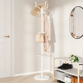 fehér porszórt vas fogas esernyőtartóval 180 cm