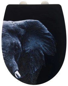 Elephant fekete rozsdamentes acél wc-ülőke - Wenko