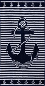 BAHIA Strandtörölköző matrózmintás 2. 165x90cm