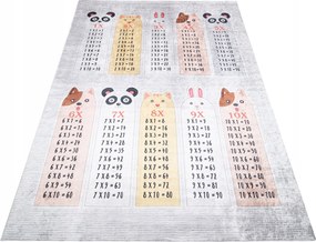 Gyerek Szőnyeg Színes 80x150 Szorzótábla