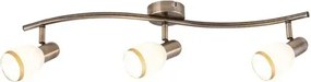 Beltéri karos spotlámpa e14 3x40w bronz/fehér elite