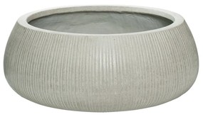 Květináč Eileen, barva světle šedá (vertikální vroubkování), více velikostí - PotteryPots méret: XXL - 21 cm, ⌀ 53 cm