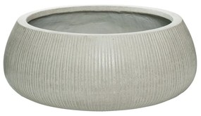 Pottery Pots Eileen virágcserép, világosszürke (függőleges hornyolás), többféle méretben – fazekas edények méret: XL - 14 cm, ⌀ 36 cm