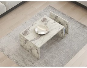 MONEL dohányzóasztal, szürke márvány dekor