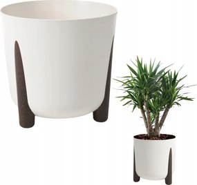 Lábtartó Virágtartó 29CM Krémszínű H28 CM Kerti Erkély Betéttel