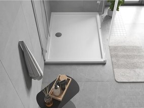 Mexen Flow téglalap alakú slim zuhanytálca 110 x 80 cm, fehér fényes - 46R108011