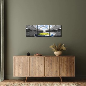 Kép - futballstadion (órával) (90x30 cm)