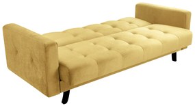 ID LISSZABON ágyazható kanapé ágyneműtartóval - sárga