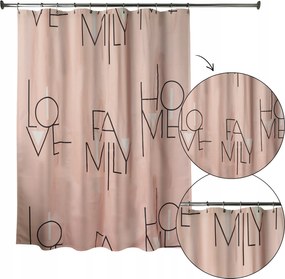 Zuhanyfüggöny 180x180 cm fürdőszobába Kád Zuhany Vízálló