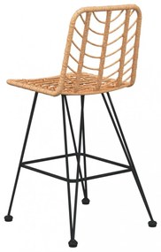 2 db bárszék polietilén rattan és acél 45 x 56 x 103,5 cm