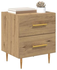 vidaXL Éjjeliszekrény 2 pcs Artisan tölgy 40 x 35 x 47,5 cm Faanyag