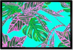 Poszter keretben 60x40 Monstera Rózsalevelek