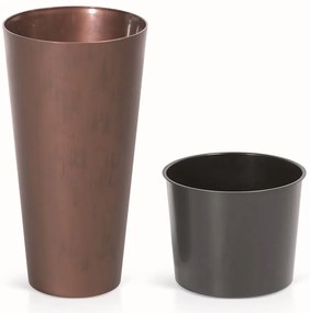 Prosperplast TUBUS SLIM CORTEN kaspó réz 30 cm