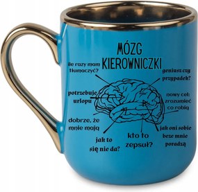 Elegáns bögre "a vezető agya" tökéletes ajándék 330 Kék