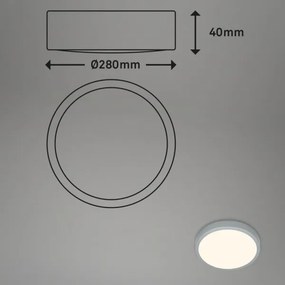 Briloner 3700-014-LED Mennyezeti lámpa RUNA LED/16W/230V 3000K átm. 28cm ezüst