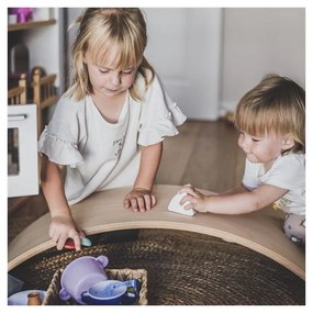 Natúr színű borovi fenyő egyensúlyozó deszka 80x30x18 cm Montessori – Meowbaby