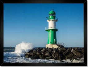 Poszterek keretben 40x30 Világítótorony Tenger
