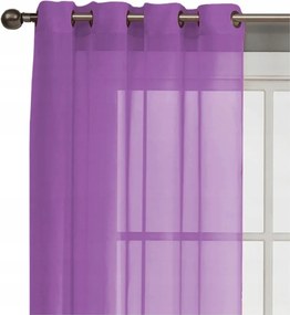 Függöny Fátyol átvezető függöny 145x250 lila