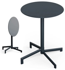 Blumfeldt UrbanEdge bisztró asztal, bárasztal, 60 cm, összecsukható, porfestett, időjárásálló