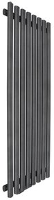 Regnis Lazur LA, fűtőelem 540x1400mm központi csatlakozással 50mm, 960W, fekete matt, LAZURLA/1400/540/D5/BLACK