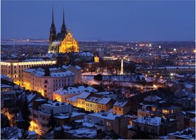 Kép - Cathedral of St. Péter és Pál, Brno, Csehország (üvegen) (70x50 cm)